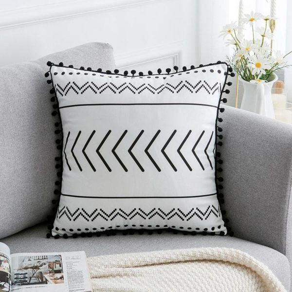 cushion/decorative pillow bohemian pillowcase white black rectangle cover tassels geometric cushion home sofa bed chair decor 45x45cm
cushion/decorative pillow bohemian pillowcase white black rectangle cover tassels geometric cushion home sofa bed chair decor 45x45cm