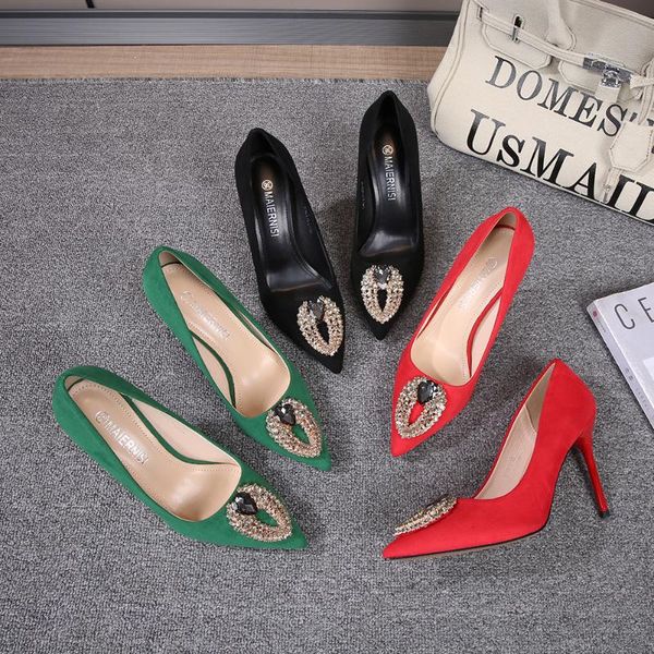 dress shoes korean fashion rhinestone buckle shallow mouth pointed toe high heels stiletto banquet wedding single, Black
dress shoes korean fashion rhinestone buckle shallow mouth pointed toe high heels stiletto banquet wedding single, Black