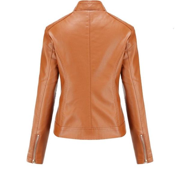 women's leather & faux women pu jacket brand clothing lady motorcycle biker jackets female slim outerwear stand collar zipper street co, Black
women's leather & faux women pu jacket brand clothing lady motorcycle biker jackets female slim outerwear stand collar zipper street co, Black