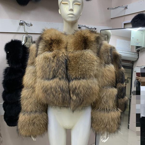 women's fur & faux women winter fashion jacket real raccoon short coats overcoat fluffy natural, Black
women's fur & faux women winter fashion jacket real raccoon short coats overcoat fluffy natural, Black