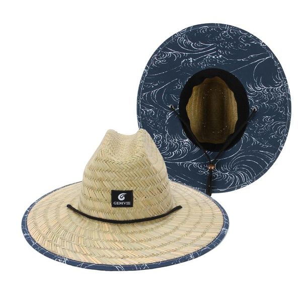 the printed brim women men lifeguard hat straw summer beach sun outdoor wide panama womens hats, Blue;gray
the printed brim women men lifeguard hat straw summer beach sun outdoor wide panama womens hats, Blue;gray