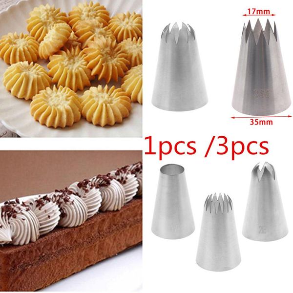 / 3pcs stainless steel cake head icing piping nozzles cream decor bakeware pastry tips #195,#366,#c10 baking & tools
/ 3pcs stainless steel cake head icing piping nozzles cream decor bakeware pastry tips #195,#366,#c10 baking & tools