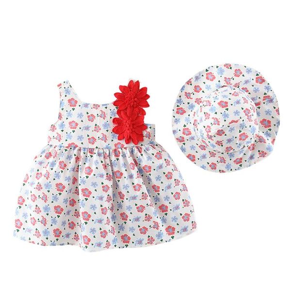 girl's dresses flower print baby kids girls sleeveless o-neck princess dress+hat set outfit beachwear dress sets sukienki dla dzieci, Red;yellow
girl's dresses flower print baby kids girls sleeveless o-neck princess dress+hat set outfit beachwear dress sets sukienki dla dzieci, Red;yellow