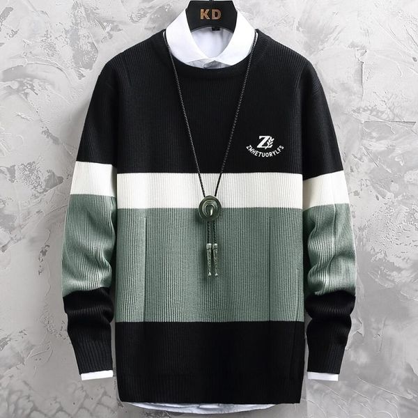 men's sweaters long sleeved sweater, round neck tight retail, harajuku, autumn and winter coat, in 2021, White;black
men's sweaters long sleeved sweater, round neck tight retail, harajuku, autumn and winter coat, in 2021, White;black