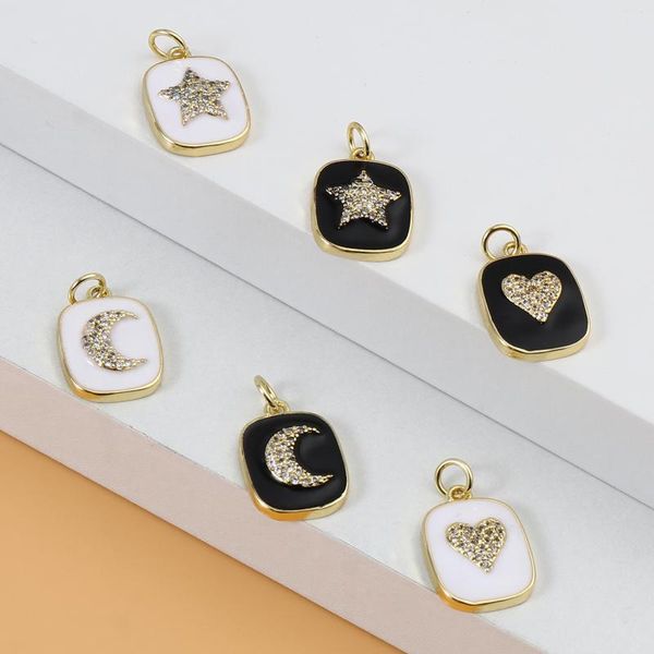 charms fashion copper gold plated black rectangle heart enamel with clear rhinestone 21mm x 13mm, 1 piece, Bronze;silver
charms fashion copper gold plated black rectangle heart enamel with clear rhinestone 21mm x 13mm, 1 piece, Bronze;silver