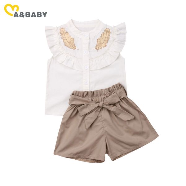 1-6y summer toddler child kid girls clothes set ruffles shirts bow shorts outfits children costumes 210515, White
1-6y summer toddler child kid girls clothes set ruffles shirts bow shorts outfits children costumes 210515, White