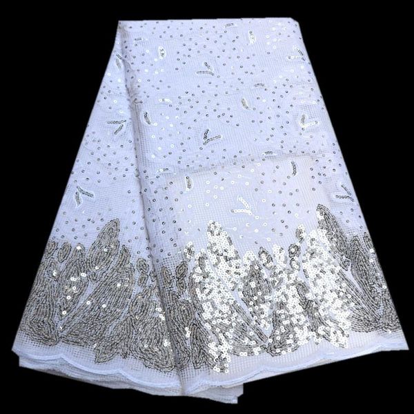 ribbon 5 yards white embroidery french lace shiny african tulle fabric nigerian sewing evening gown with sequins high quality, Pink;blue
ribbon 5 yards white embroidery french lace shiny african tulle fabric nigerian sewing evening gown with sequins high quality, Pink;blue