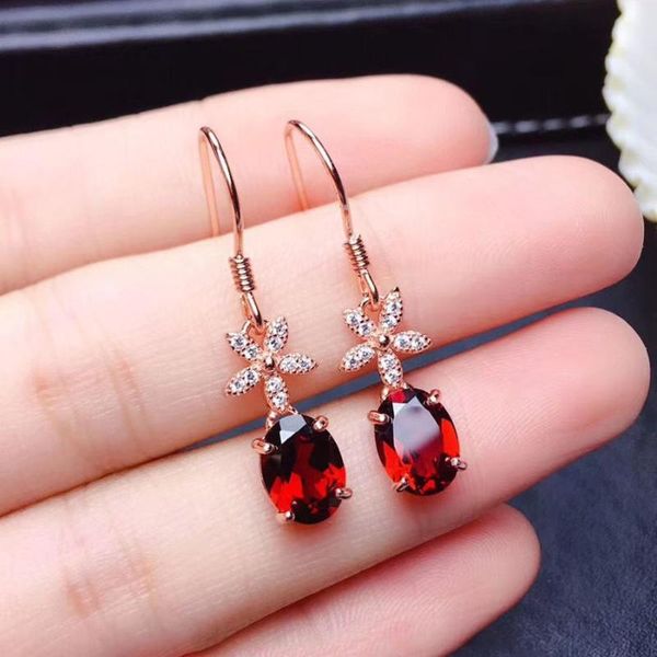 red crystal faceted oval flower earrings creative light luxury noble charm women rose gold jewelry dangle & chandelier, Silver
red crystal faceted oval flower earrings creative light luxury noble charm women rose gold jewelry dangle & chandelier, Silver