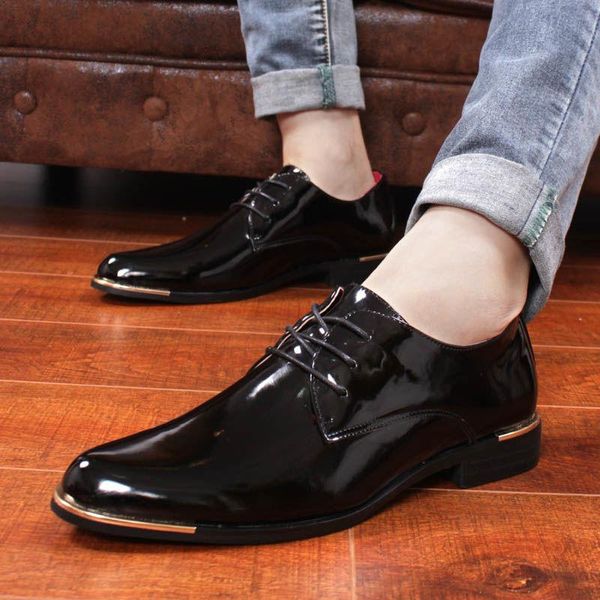 dress shoes fashion mens leather trend nightclub pointed toe korean men's youth all-match casual, Black
dress shoes fashion mens leather trend nightclub pointed toe korean men's youth all-match casual, Black