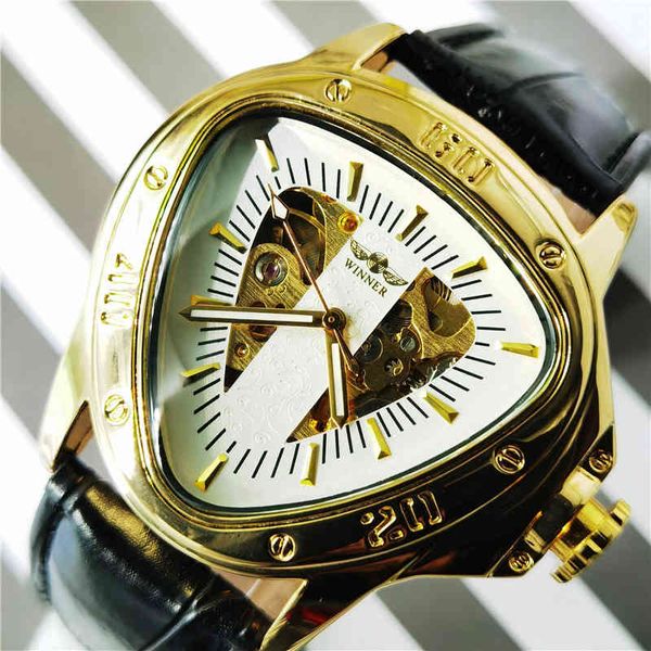 winner 2020 men's mechanical watch sport male automatic cobra triangle dial leather band watches relogio masculino reloj clock, Slivery;brown
winner 2020 men's mechanical watch sport male automatic cobra triangle dial leather band watches relogio masculino reloj clock, Slivery;brown