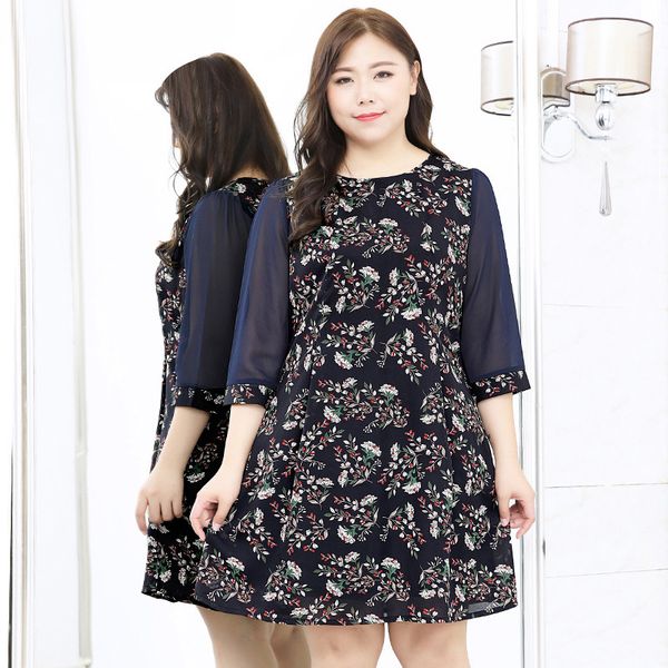 dress plus size 10xl half-slender women summer ed femme print chiffon pactchwork ny marine fashionable mujer clothes, Black;gray
dress plus size 10xl half-slender women summer ed femme print chiffon pactchwork ny marine fashionable mujer clothes, Black;gray