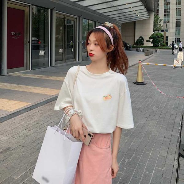 summer harajuku style fashion women short sleeved t-shirt fruit print round collar loose female casual simple soft women's, White
summer harajuku style fashion women short sleeved t-shirt fruit print round collar loose female casual simple soft women's, White