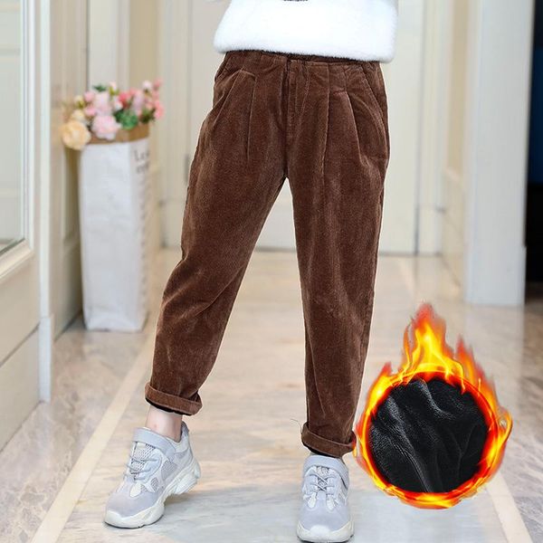 trousers winter girls loose elastic casual harem pants kids corduroy thickening plus velvet double warm cotton, Blue
trousers winter girls loose elastic casual harem pants kids corduroy thickening plus velvet double warm cotton, Blue