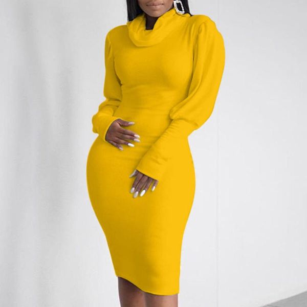 casual dresses fall winter women's comfy turtleneck midi dress stretchy solid color slim clubwear lantern long sleeve #t2g, Black;gray
casual dresses fall winter women's comfy turtleneck midi dress stretchy solid color slim clubwear lantern long sleeve #t2g, Black;gray