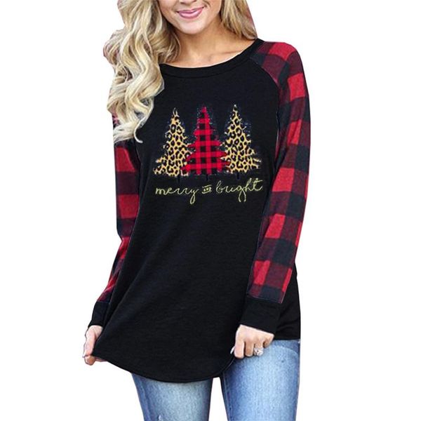 women's blouses & shirts o-neck long sleeve streetwear shirt blusas christmas printing plaid patchwork sweatshirt t-shirt blouse #8, White
women's blouses & shirts o-neck long sleeve streetwear shirt blusas christmas printing plaid patchwork sweatshirt t-shirt blouse #8, White