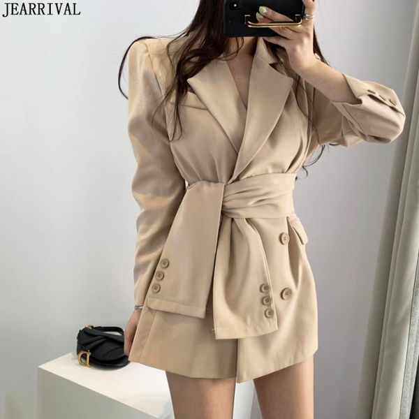 women's suits & blazers elegant women 2021 autumn winter notched sashes lace up jacket korean fashion office ladies long coat blazer fe, White;black
women's suits & blazers elegant women 2021 autumn winter notched sashes lace up jacket korean fashion office ladies long coat blazer fe, White;black