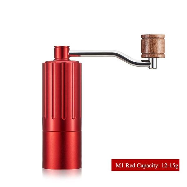 manual coffee grinders m1 red color stainless steel grinder hand crank mill in capacity 12 - 15g
manual coffee grinders m1 red color stainless steel grinder hand crank mill in capacity 12 - 15g