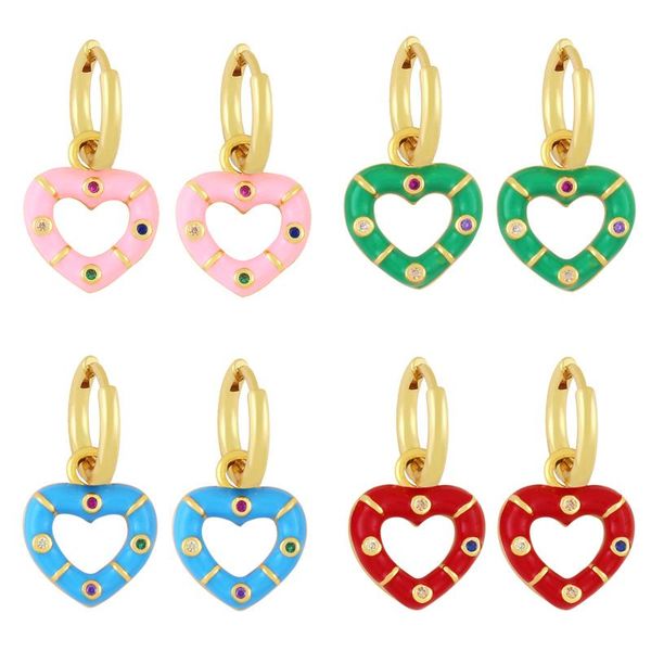 dangle & chandelier flola copper zircon heart drop earrings gold plated enamel colorful for women girl fashion jewelry gift ersy01, Silver
dangle & chandelier flola copper zircon heart drop earrings gold plated enamel colorful for women girl fashion jewelry gift ersy01, Silver