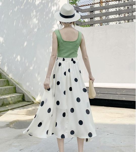 skirts 2021 summer high waist polka dot print beach chiffon skirt women casual a line female sp1109, Black
skirts 2021 summer high waist polka dot print beach chiffon skirt women casual a line female sp1109, Black