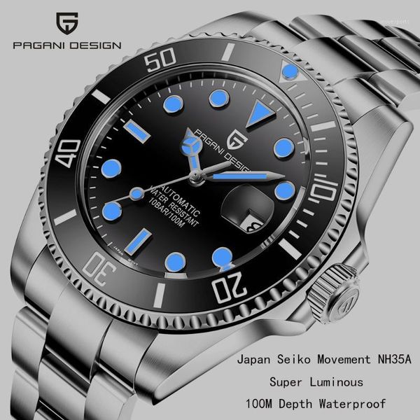 brand automatic mechanical men watch sports 100m waterproof sapphire wrist luminous relogio masculino 2021 wristwatches, Slivery;brown
brand automatic mechanical men watch sports 100m waterproof sapphire wrist luminous relogio masculino 2021 wristwatches, Slivery;brown