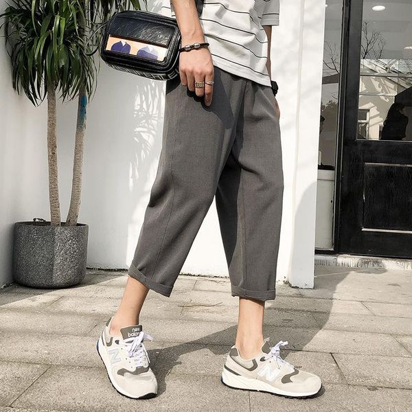 men's suits & blazers 2021spring and summer youth solid color wild korean loose trousers fashion casual nine points pants black/grey, White;black
men's suits & blazers 2021spring and summer youth solid color wild korean loose trousers fashion casual nine points pants black/grey, White;black