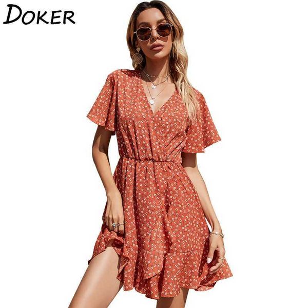 summer floral mini dresses for women fashion ruffles v neck short sleeve plus size female casual beach chiffon dress 210604, Black;gray
summer floral mini dresses for women fashion ruffles v neck short sleeve plus size female casual beach chiffon dress 210604, Black;gray