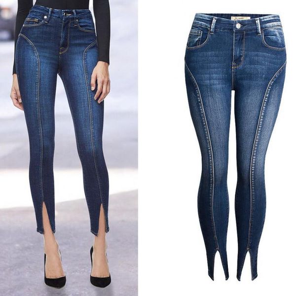 women's jeans women push up hip pencil lift skinny splits at the bottom high elastic stretch slim fit denim pants pocket jean trousers, Blue
women's jeans women push up hip pencil lift skinny splits at the bottom high elastic stretch slim fit denim pants pocket jean trousers, Blue