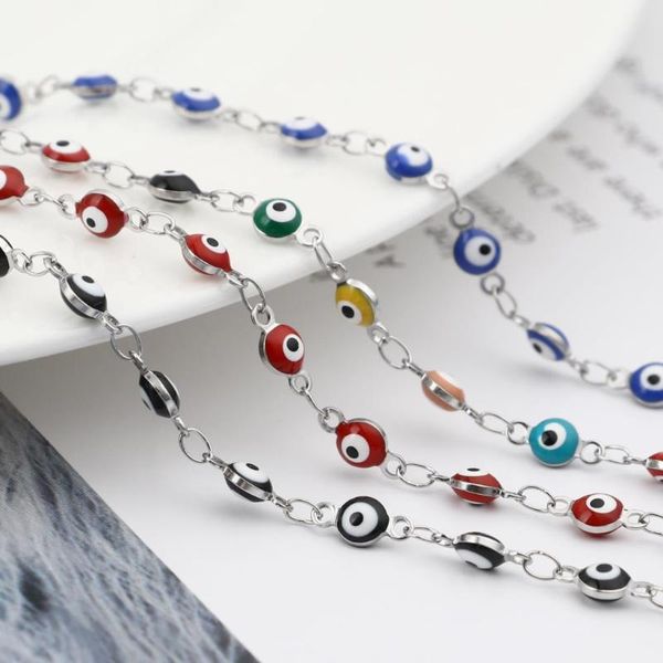 link, chain doreenbeads stainless steel bracelets silver color at random round eye enamel for women party club jewelry 19.5cm long,1pc, Black
link, chain doreenbeads stainless steel bracelets silver color at random round eye enamel for women party club jewelry 19.5cm long,1pc, Black