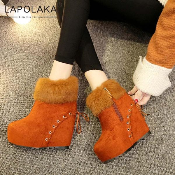 boots lapolaka 2021 dropship wedge high heels platform warm fur winter snow women shoes plush ladies boot footwear, Black
boots lapolaka 2021 dropship wedge high heels platform warm fur winter snow women shoes plush ladies boot footwear, Black