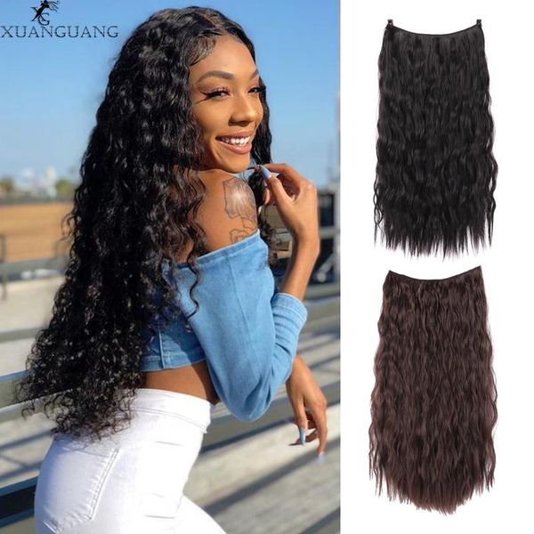 synthetic wigs 24'' high temperature natural wig hair fish line straight curly water wave 3 styles, Black
synthetic wigs 24'' high temperature natural wig hair fish line straight curly water wave 3 styles, Black