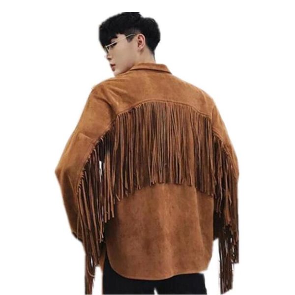 men's jackets 2021 spring autumn suede tassel jacket design punk hip hop male casual streetwear street style coat men w2265, Black;brown
men's jackets 2021 spring autumn suede tassel jacket design punk hip hop male casual streetwear street style coat men w2265, Black;brown