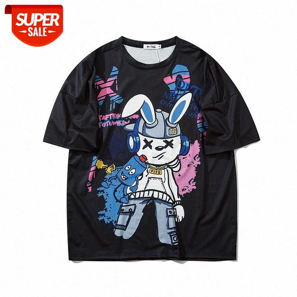 american high street hip-hop print t-shirt, fashion loose rabbit cartoon graffiti short-sleeved tee men and women #ue5t, White;black
american high street hip-hop print t-shirt, fashion loose rabbit cartoon graffiti short-sleeved tee men and women #ue5t, White;black