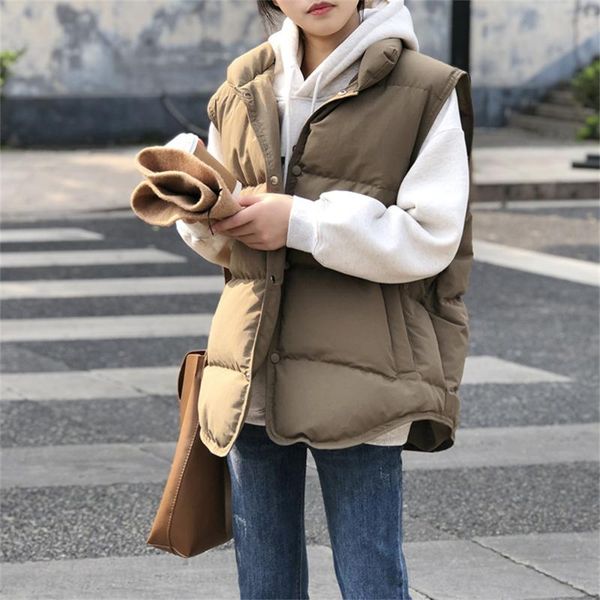 women's vests hzirip 2021 loose vest coats all match warm ol winter jackets thicken lady padded cotton parka fashion women casual, Black;white
women's vests hzirip 2021 loose vest coats all match warm ol winter jackets thicken lady padded cotton parka fashion women casual, Black;white