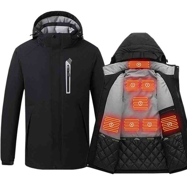 men 8 zone heating et winter electric heated cloth usb charging waterproof windbreaker heat outdoor skiing coat m-5xl, Black
men 8 zone heating et winter electric heated cloth usb charging waterproof windbreaker heat outdoor skiing coat m-5xl, Black
