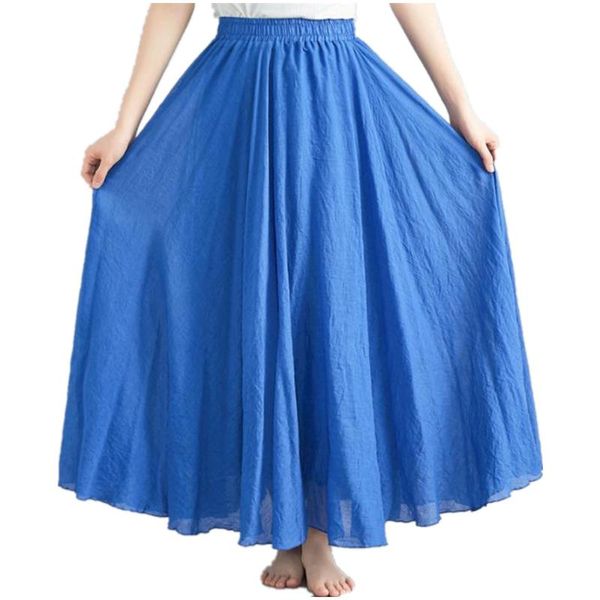 skirts cotton linen skirt long women maxi elastic waist floor-length boho pleated female blue green white, Black
skirts cotton linen skirt long women maxi elastic waist floor-length boho pleated female blue green white, Black