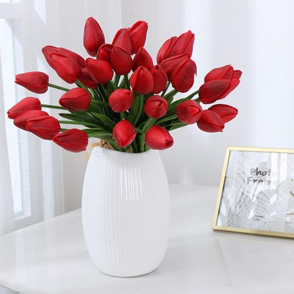 decorative flowers & wreaths artificial flower long stem soft tulip fake decor useful
decorative flowers & wreaths artificial flower long stem soft tulip fake decor useful