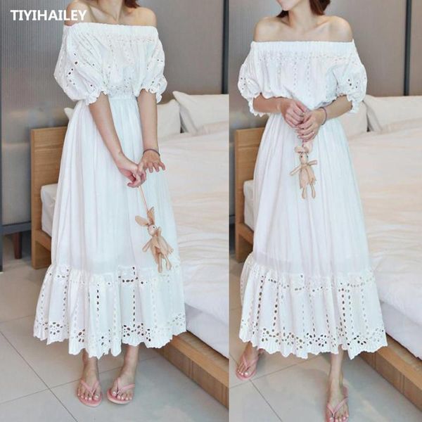 fashion princess cotton embroidery cutout one-piece long mid-calf white dresses off-shoulder casual, Black;gray
fashion princess cotton embroidery cutout one-piece long mid-calf white dresses off-shoulder casual, Black;gray