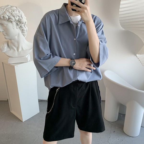 men's casual shirts summer dress fashion business society mens korean loose short-sleeved men solid color, White;black
men's casual shirts summer dress fashion business society mens korean loose short-sleeved men solid color, White;black