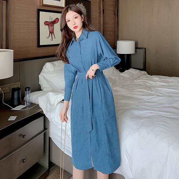 casual dresses women turn down collar long maxi shirt fashion single breasted belted female dress full sleeve loose vestidos, Black;gray
casual dresses women turn down collar long maxi shirt fashion single breasted belted female dress full sleeve loose vestidos, Black;gray
