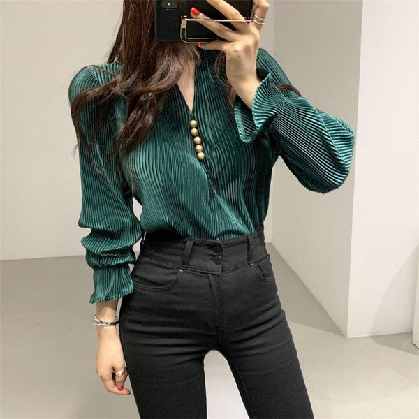 v neck pleated elegant womens blouses retro stylish slimming chic flare sleeved office lady pullovers shirts, White
v neck pleated elegant womens blouses retro stylish slimming chic flare sleeved office lady pullovers shirts, White