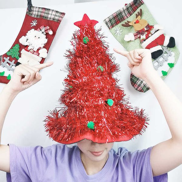 foil tinsel tree costum for adults and kids santa hat caps costume props christmas decor 1pc
foil tinsel tree costum for adults and kids santa hat caps costume props christmas decor 1pc