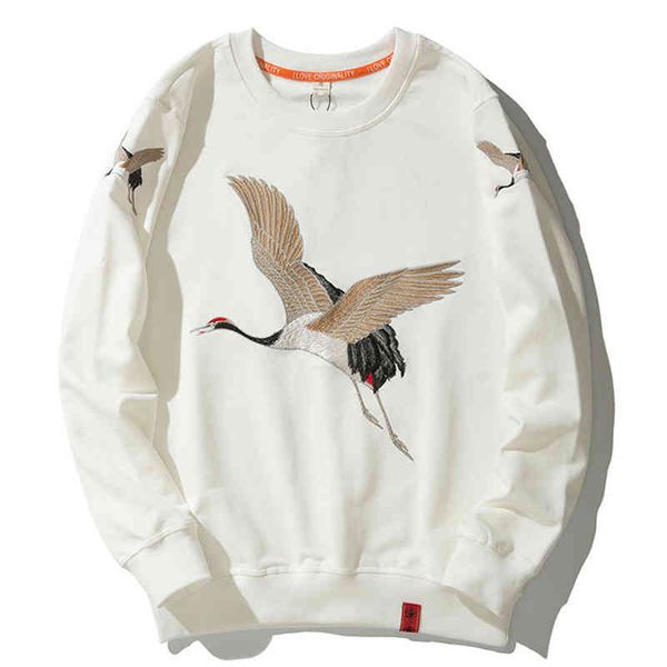 cotton round neck men's sweatshirt, crane embroidery casual sweater, chinese style, hip hop, autumn, Black
cotton round neck men's sweatshirt, crane embroidery casual sweater, chinese style, hip hop, autumn, Black