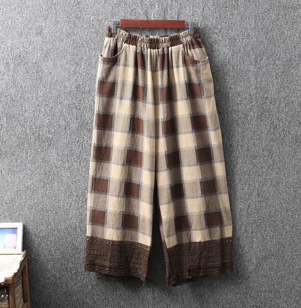 women's pants & capris literary sen japanese autumn and winter fashion plaid stitching lace loose casual wide-leg women, Black;white
women's pants & capris literary sen japanese autumn and winter fashion plaid stitching lace loose casual wide-leg women, Black;white