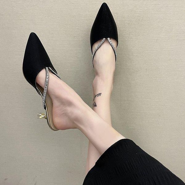 slippers casual glitter slides shoes woman 2021 cover toe heeled mules pantofle luxury jelly high pointed thin summer crysta, Black
slippers casual glitter slides shoes woman 2021 cover toe heeled mules pantofle luxury jelly high pointed thin summer crysta, Black
