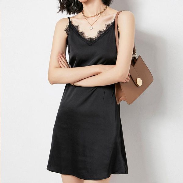women's tanks & camis black lace slip dress summer mini women soft touch korean fashion spring dresses woman with strap sleeveless v ne, White
women's tanks & camis black lace slip dress summer mini women soft touch korean fashion spring dresses woman with strap sleeveless v ne, White