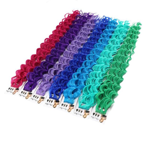 synthetic wigs clip in one piece hair long deep wave colored highlight for women 5 pieces/set false, Black
synthetic wigs clip in one piece hair long deep wave colored highlight for women 5 pieces/set false, Black