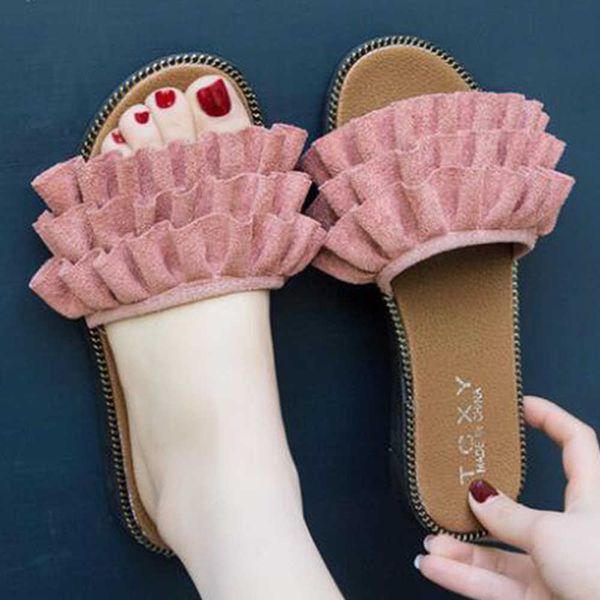 women slippers candy color slides woman shoes summer flats lace slide wrinkle ladies zapatos mujer xx228 210625, Black
women slippers candy color slides woman shoes summer flats lace slide wrinkle ladies zapatos mujer xx228 210625, Black