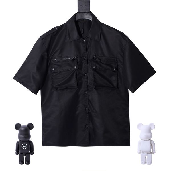 men's polos summer shirts with large chest pockets decorated black tooling style loose fashion streetwear couple models k7rj, White;black
men's polos summer shirts with large chest pockets decorated black tooling style loose fashion streetwear couple models k7rj, White;black