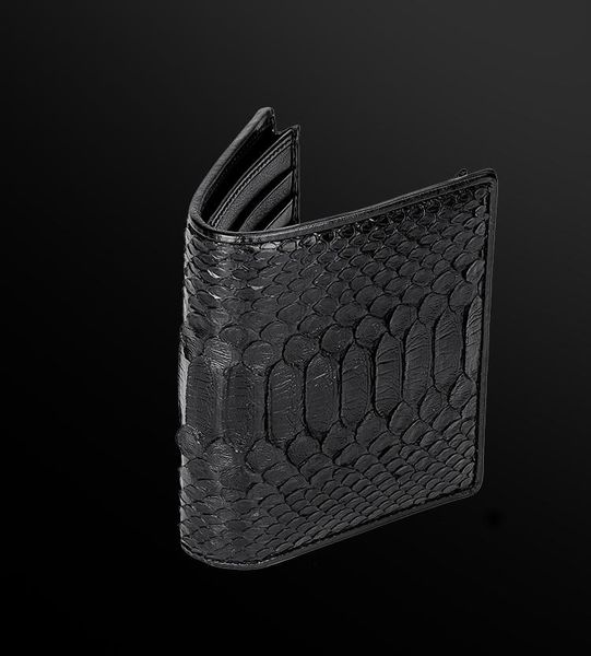 wallets 100% real genuine authentic snake skin men's bifold python wallet money cash holder and case black ship, Red;black