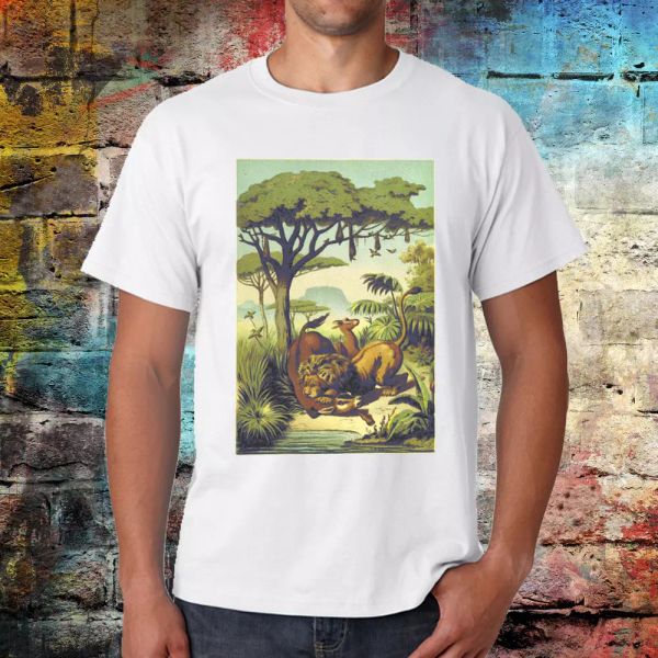 lion t-shirt, jungle t-shirt, vintage t-shirt, graphic tshirt, clothing, White;black
lion t-shirt, jungle t-shirt, vintage t-shirt, graphic tshirt, clothing, White;black